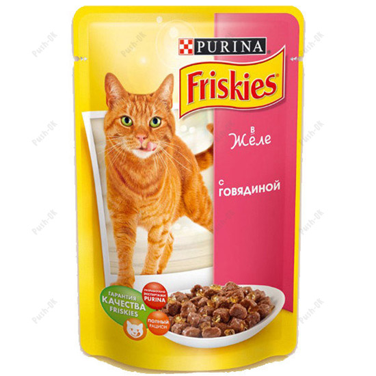 Friskies (Фріскіс) З яловичиною Желе консерва для кішок 100г 